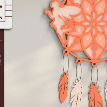 Intra απο ξύλο plywood 3mm-4mm πάχος 3d Dream Catchers Layered Δίασταση 20x30 cm INTRAFABR-101568845 - Image 2