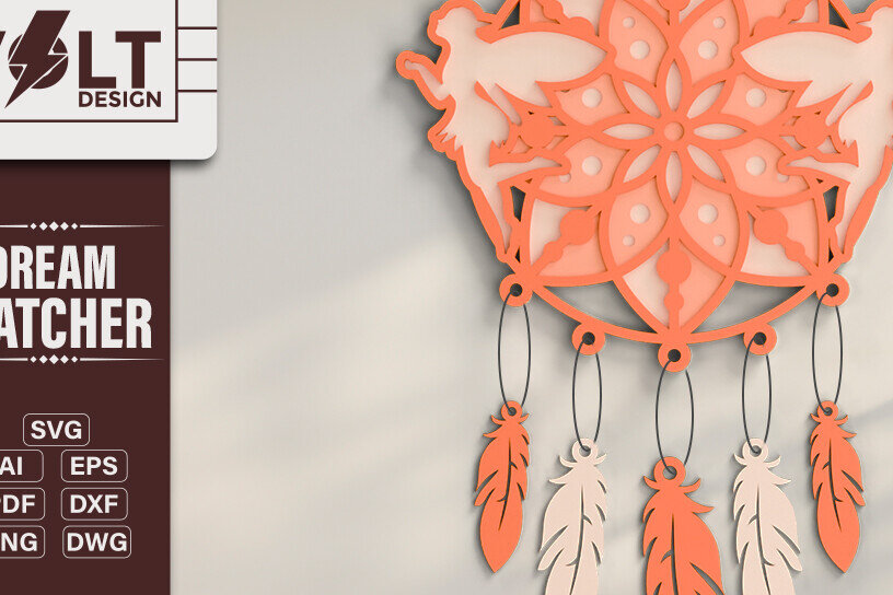 Intra απο ξύλο plywood 3mm-4mm πάχος 3d Dream Catchers Layered Δίασταση 20x30 cm INTRAFABR-101568845 - Image 2