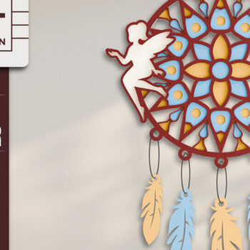 Intra απο ξύλο plywood 3mm-4mm πάχος 3D Dream Catchers Layered BNDLE Δίασταση 20x30 cm INTRAFABR-101690306 - Image 1