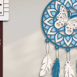 Intra απο ξύλο plywood 3mm-4mm πάχος 3D Dream Catchers Layered BNDLE Δίασταση 20x30 cm INTRAFABR-101690418