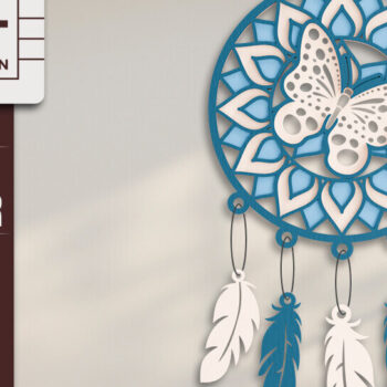 Intra απο ξύλο plywood 3mm-4mm πάχος 3D Dream Catchers Layered BNDLE Δίασταση 20x30 cm INTRAFABR-101690418 - Image 1