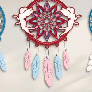 Intra απο ξύλο plywood 3mm-4mm πάχος 3D Dream Catchers Layered BNDLE Δίασταση 20x30 cm INTRAFABR-101690890