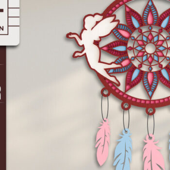 Intra απο ξύλο plywood 3mm-4mm πάχος 3D Dream Catchers Layered BNDLE Δίασταση 20x30 cm INTRAFABR-101690890 - Image 2
