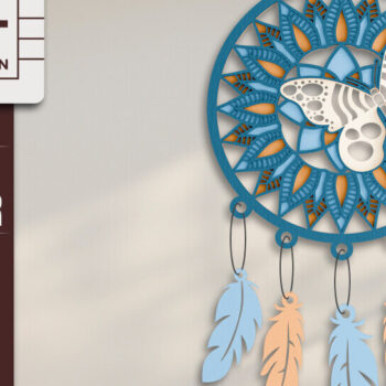 Intra απο ξύλο plywood 3mm-4mm πάχος 3D Dream Catchers Layered BNDLE Δίασταση 20x30 cm INTRAFABR-101690890 - Image 3