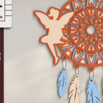 Intra απο ξύλο plywood 3mm-4mm πάχος 3D Dream Catchers Layered BNDLE Δίασταση 20x30 cm INTRAFABR-101794374 - Image 9