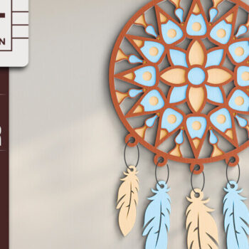 Intra απο ξύλο plywood 3mm-4mm πάχος 3D Dream Catchers Layered BNDLE Δίασταση 20x30 cm INTRAFABR-101454189 - Image 5