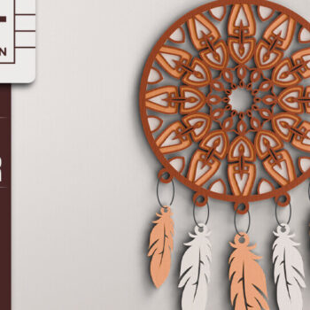 Intra απο ξύλο plywood 3mm-4mm πάχος 3d Dream Catchers Layered Cut File Δίασταση 20x30 cm INTRAFABR-101292671 - Image 2