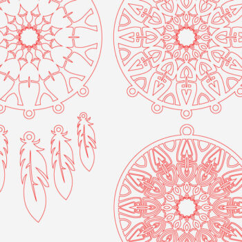 Intra απο ξύλο plywood 3mm-4mm πάχος 3d Dream Catchers Layered Cut File Δίασταση 20x30 cm INTRAFABR-101383008 - Image 2