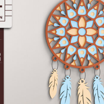 Intra απο ξύλο plywood 3mm-4mm πάχος 3d Dream Catchers Layered Cut File Δίασταση 20x30 cm INTRAFABR-101383008 - Image 3
