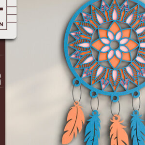 Intra απο ξύλο plywood 3mm-4mm πάχος 3d Dream Catchers Layered Cut File Δίασταση 20x30 cm INTRAFABR-101438870