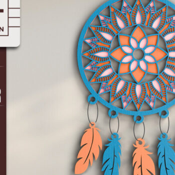 Intra απο ξύλο plywood 3mm-4mm πάχος 3d Dream Catchers Layered Cut File Δίασταση 20x30 cm INTRAFABR-101438870 - Image 1