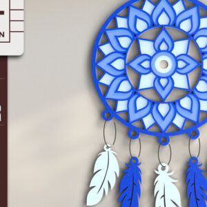 Intra απο ξύλο plywood 3mm-4mm πάχος 3d Dream Catchers Layered Cut File Δίασταση 20x30 cm INTRAFABR-101452152