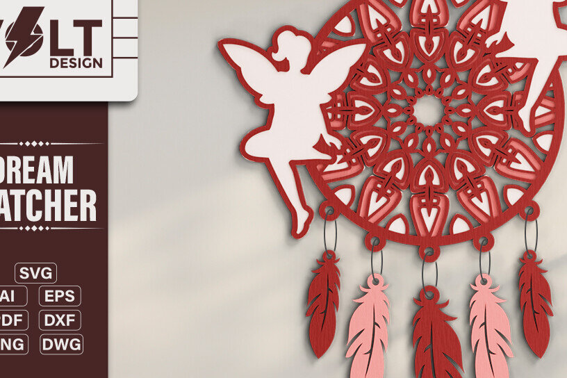 Intra απο ξύλο plywood 3mm-4mm πάχος 3d Dream Catchers Layered Δίασταση 20x30 cm INTRAFABR-101568796 - Image 1