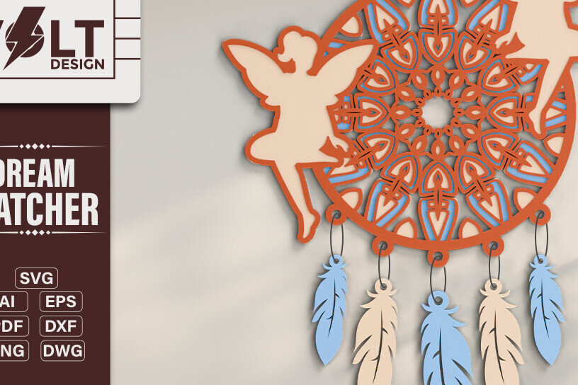 Intra απο ξύλο plywood 3mm-4mm πάχος 3d Dream Catchers Layered Δίασταση 20x30 cm INTRAFABR-101568796 - Image 2