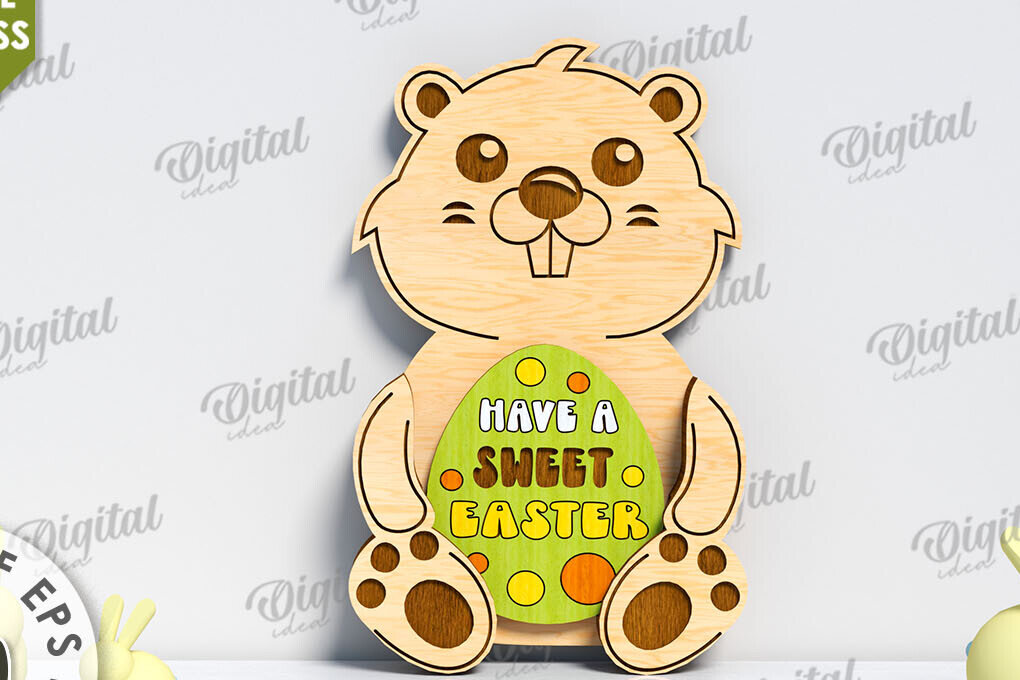 Intra απο ξύλο plywood 3mm-4mm πάχος Τρισδιάστατη Πάσχα. Πασχαλινή διακόσμηση Δίασταση 15x15 cm INTRAFABR-117700884