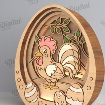 Intra απο ξύλο plywood 3mm-4mm πάχος 3D πασχαλινής διακόσμησης Δίασταση 15x15 cm INTRAFABR-117868872 - Image 7
