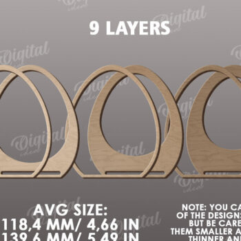 Intra απο ξύλο plywood 3mm-4mm πάχος Τρισδιάστατη πασχαλινή διακόσμηση με λέιζερ. Πασχαλινό αυγό Δίασταση 15x15 cm INTRAFABR-117789391 - Image 2