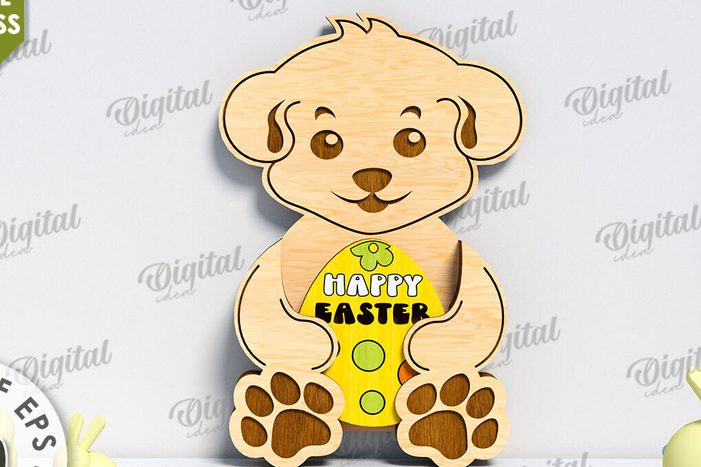 Intra απο ξύλο plywood 3mm-4mm πάχος 3D Πασχαλινή . Πασχαλινή διακόσμηση Δίασταση 15x15 cm INTRAFABR-117701159