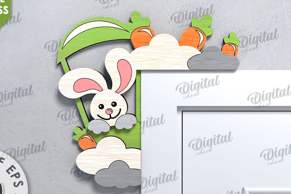 Intra απο ξύλο plywood 3mm-4mm πάχος Τρισδιάστατη γωνιακή Πασχαλινή πόρτα Δίασταση 15x15 cm INTRAFABR-115493878