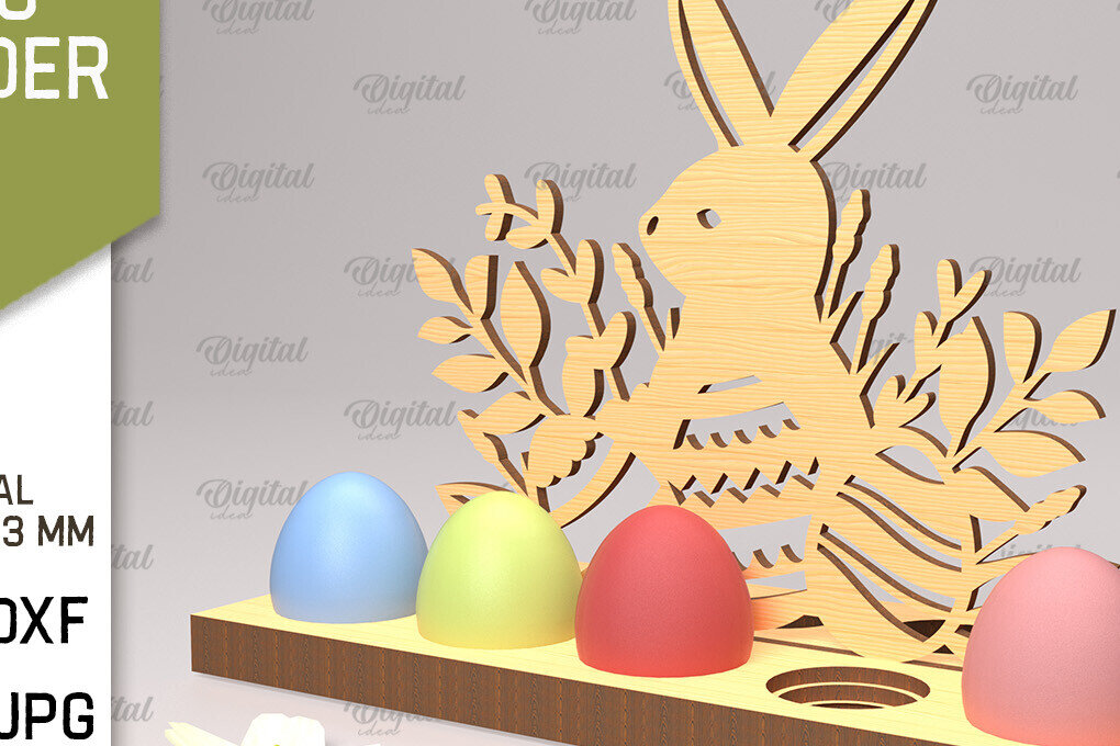 Intra απο ξύλο plywood 3mm-4mm πάχος Τρισδιάστατη θήκη πασχαλινών αυγών Δίασταση 15x15 cm INTRAFABR-89288071