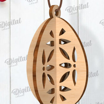Intra απο ξύλο plywood 3mm-4mm πάχος Τρισδιάστατη πασχαλινών αυγών. Πασχαλινό στολίδι Δίασταση 3x3 cm INTRAFABR-117414992 - Image 1