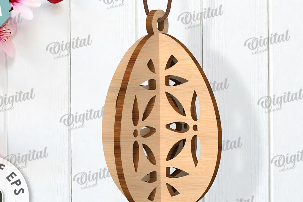 Intra απο ξύλο plywood 3mm-4mm πάχος Τρισδιάστατη πασχαλινών αυγών. Πασχαλινό στολίδι Δίασταση 3x3 cm INTRAFABR-117414992