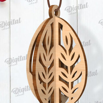 Intra απο ξύλο plywood 3mm-4mm πάχος Τρισδιάστατη πασχαλινών αυγών. Πασχαλινό στολίδι Δίασταση 3x3 cm INTRAFABR-117415294 - Image 1