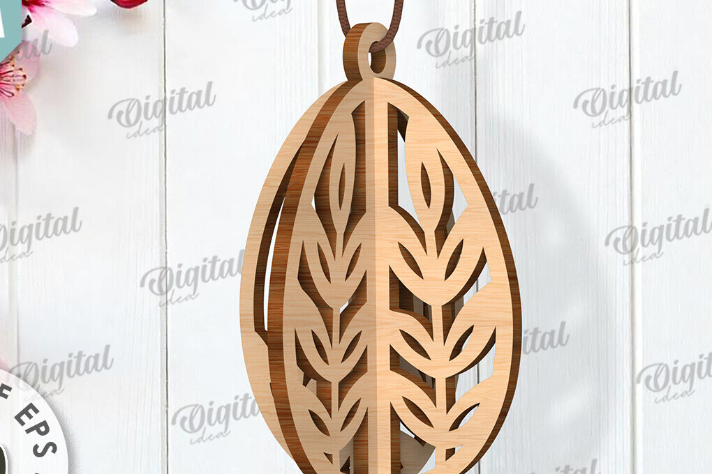 Intra απο ξύλο plywood 3mm-4mm πάχος Τρισδιάστατη πασχαλινών αυγών. Πασχαλινό στολίδι Δίασταση 3x3 cm INTRAFABR-117415294