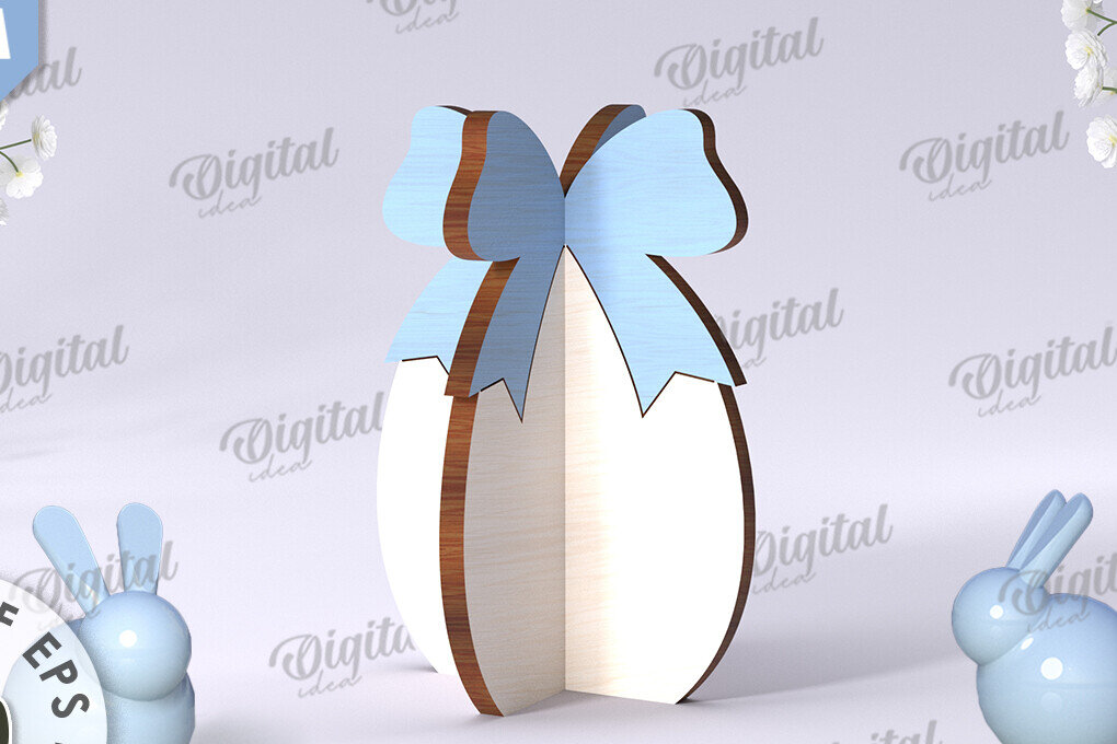 Intra απο ξύλο plywood 3mm-4mm πάχος Τρισδιάστατη πασχαλινών αυγών. Διακόσμηση σπιτιού Δίασταση 15x15 cm INTRAFABR-117786674