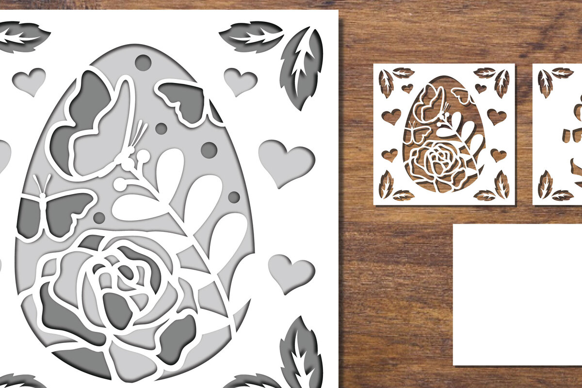 Intra απο ξύλο plywood 3mm-4mm πάχος 3D Papercut 8 με στρώσεις πασχαλινών αυγών Δίασταση 15x15 cm INTRAFABR-91774445