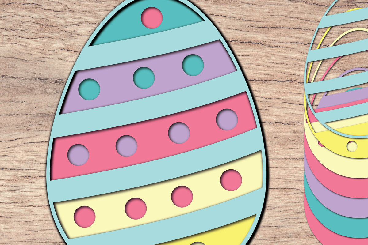 Intra απο ξύλο plywood 3mm-4mm πάχος 3D Πασχαλινό αυγό πολλαπλών στρώσεων χαρτί κοπής Δίασταση 1200x1200 cm INTRAFABR-61553564