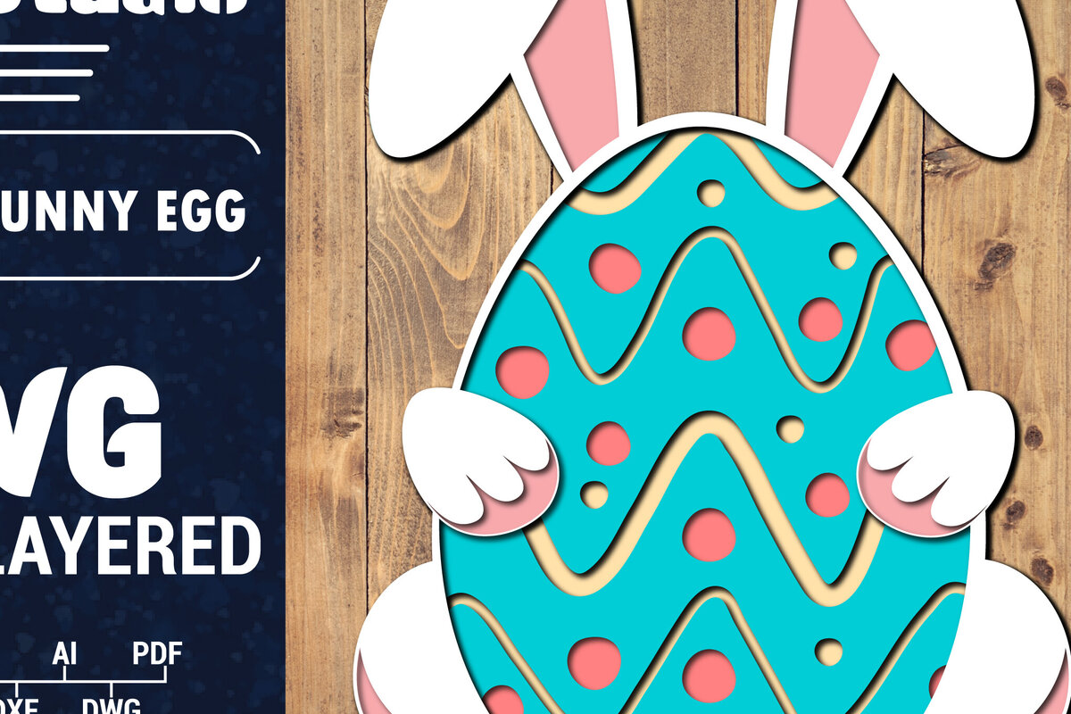 Intra απο ξύλο plywood 3mm-4mm πάχος 3D Πασχαλινό Αυγό Πολυστρωματικό PaperCut 15 Δίασταση 1500x1500 cm INTRAFABR-91166006