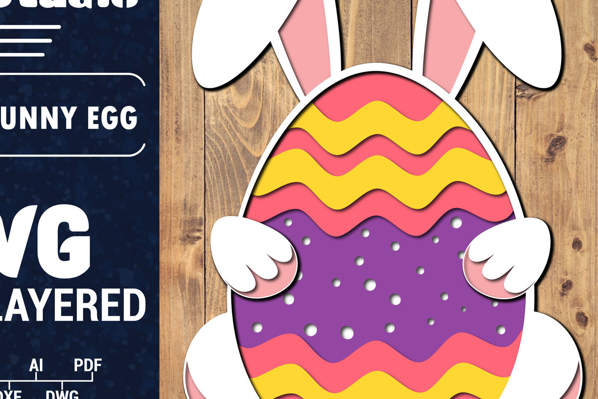 Intra απο ξύλο plywood 3mm-4mm πάχος 3D Πασχαλινό αυγό πολλαπλών στρώσεων PaperCut 24 Δίασταση 1500x1500 cm INTRAFABR-91198560