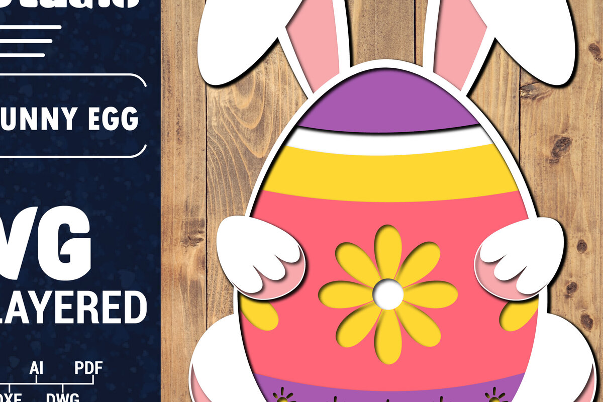 Intra απο ξύλο plywood 3mm-4mm πάχος 3D Πασχαλινό αυγό πολλαπλών στρώσεων PaperCut 26 Δίασταση 1500x1500 cm INTRAFABR-91198570