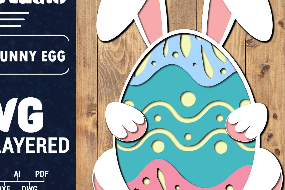 Intra απο ξύλο plywood 3mm-4mm πάχος 3D Πασχαλινό αυγό πολλαπλών στρώσεων PaperCut Δίασταση 1500x1500 cm INTRAFABR-91113538