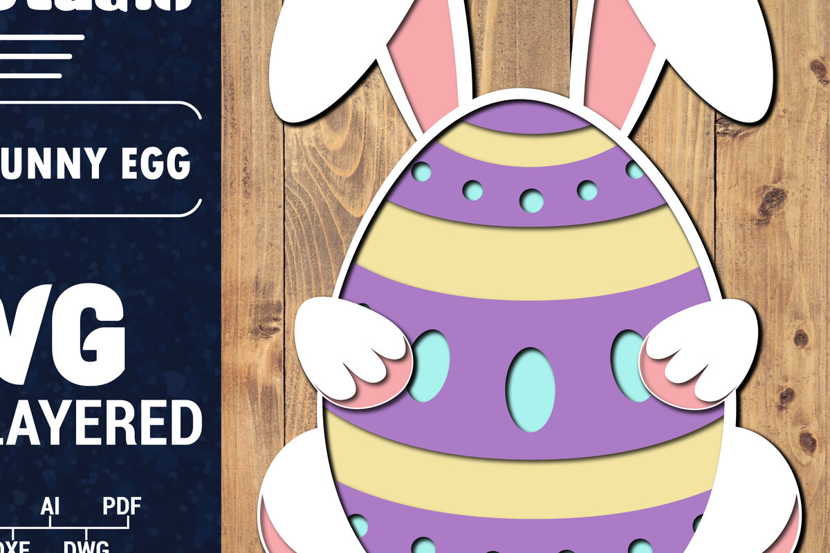 Intra απο ξύλο plywood 3mm-4mm πάχος 3D Πασχαλινό αυγό πολλαπλών στρώσεων PaperCut Δίασταση 1500x1500 cm INTRAFABR-91113544