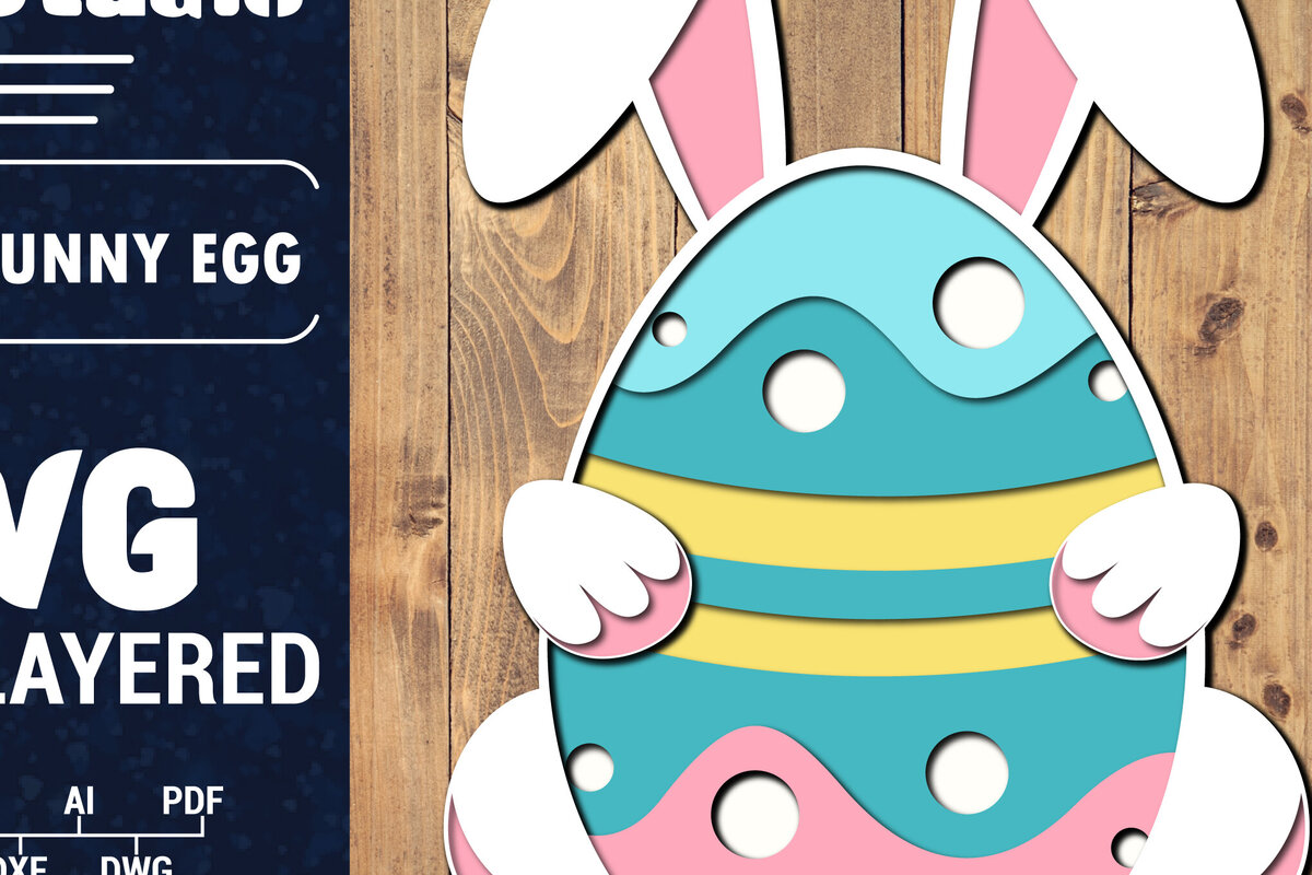 Intra απο ξύλο plywood 3mm-4mm πάχος 3D Πασχαλινό αυγό πολλαπλών στρώσεων PaperCut Δίασταση 1500x1500 cm INTRAFABR-91113549