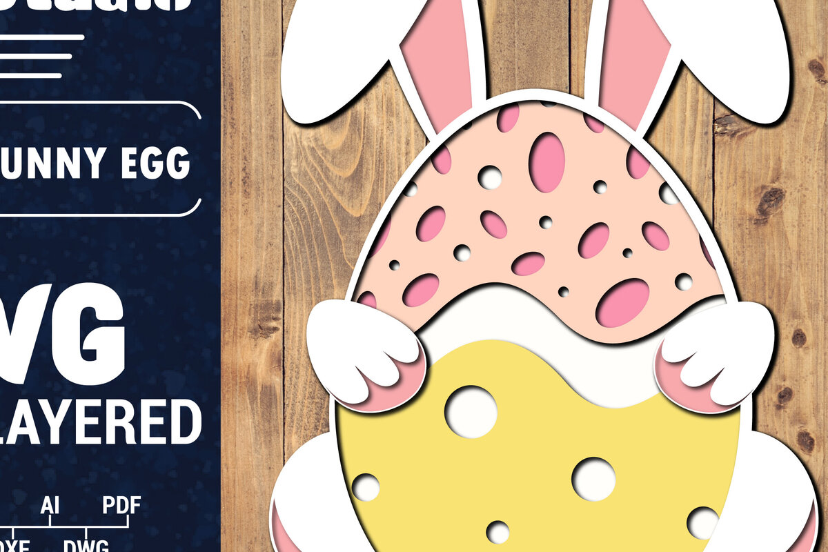 Intra απο ξύλο plywood 3mm-4mm πάχος 3D Πασχαλινό αυγό πολλαπλών στρώσεων PaperCut Δίασταση 1500x1500 cm INTRAFABR-91113557