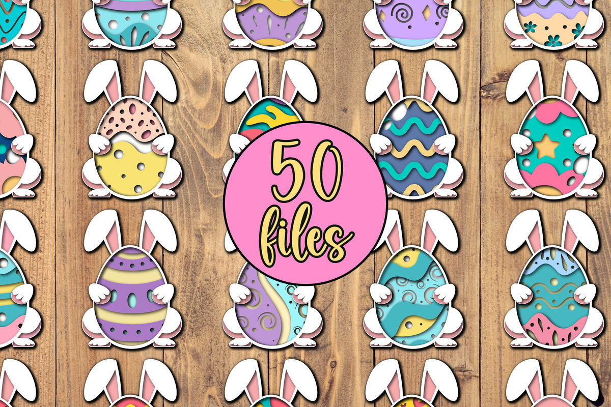 Intra απο ξύλο plywood 3mm-4mm πάχος 3D Πασχαλινό αυγό πολλαπλών στρώσεων PaperCut Δίασταση 1500x1500 cm INTRAFABR-93352256