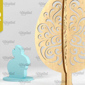 Intra απο ξύλο plywood 3mm-4mm πάχος 3D Πασχαλινό Αυγό . 3D στάσιμο αυγό Δίασταση 15x15 cm INTRAFABR-89120430 - Image 1