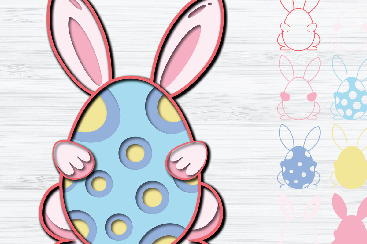 Intra απο ξύλο plywood 3mm-4mm πάχος 3D Πασχαλινά αυγά Paper Cut Δίασταση 1200x1200 cm INTRAFABR-27267794