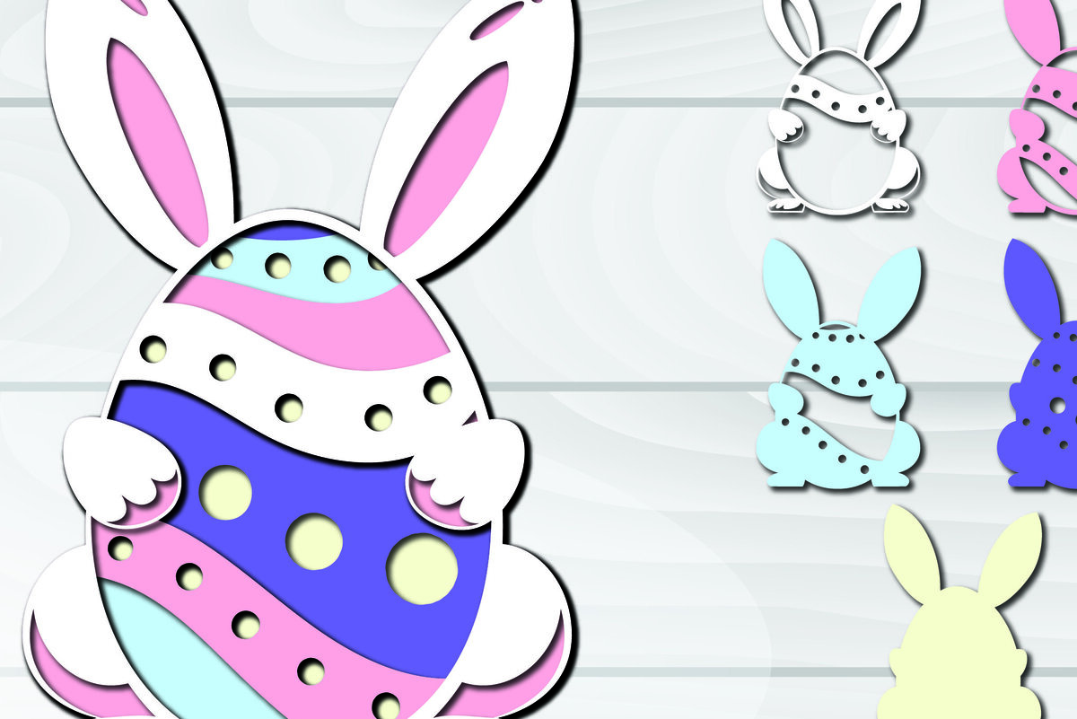 Intra απο ξύλο plywood 3mm-4mm πάχος 3D Πασχαλινά αυγά Paper Cut Δίασταση 1500x1500 cm INTRAFABR-92257761