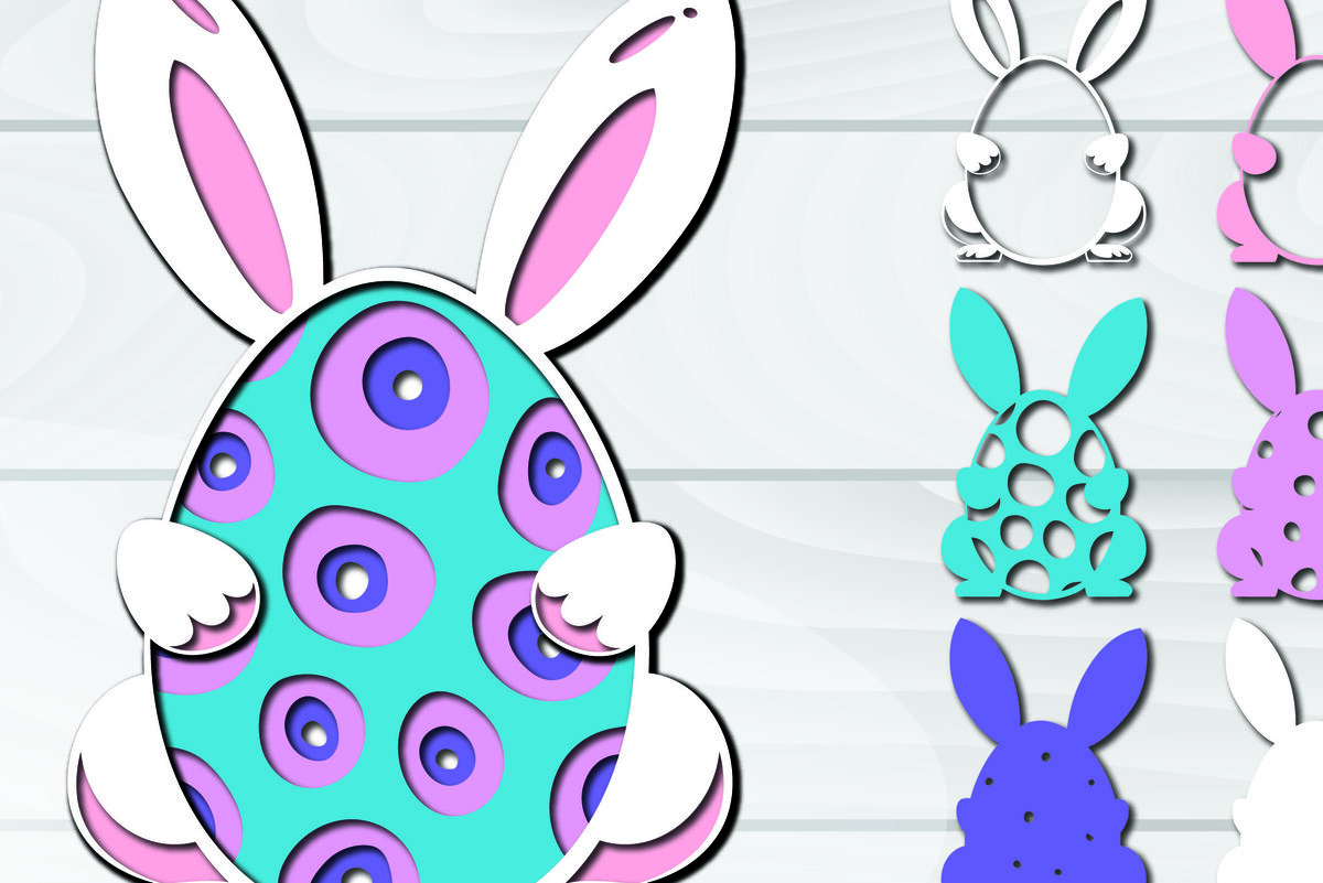 Intra απο ξύλο plywood 3mm-4mm πάχος 3D Πασχαλινά αυγά Paper Cut Δίασταση 1500x1500 cm INTRAFABR-92257769