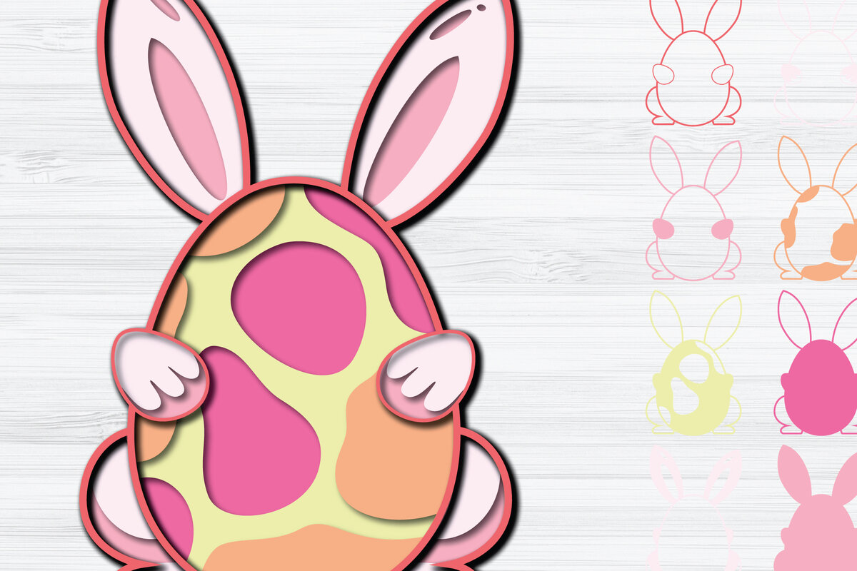 Intra απο ξύλο plywood 3mm-4mm πάχος 3D Πασχαλινά αυγά Paper Cut Δίασταση 1200x1200 cm INTRAFABR-27267673