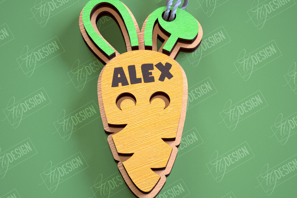 Intra απο ξύλο plywood 3mm-4mm πάχος Τρισδιάστατη πασχαλινή ετικέτα δώρου Σχεδίαση κοπής με λέιζερ Δίασταση 15x15 cm INTRAFABR-114807033