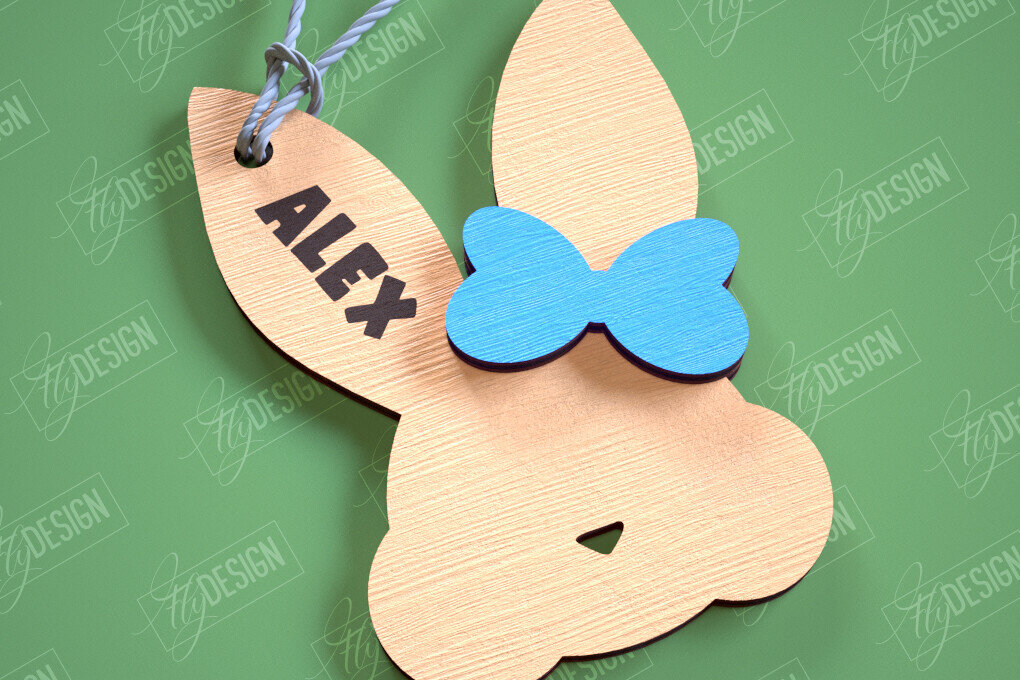 Intra απο ξύλο plywood 3mm-4mm πάχος Τρισδιάστατη πασχαλινή ετικέτα δώρου Σχεδίαση κοπής με λέιζερ Δίασταση 15x15 cm INTRAFABR-114806874