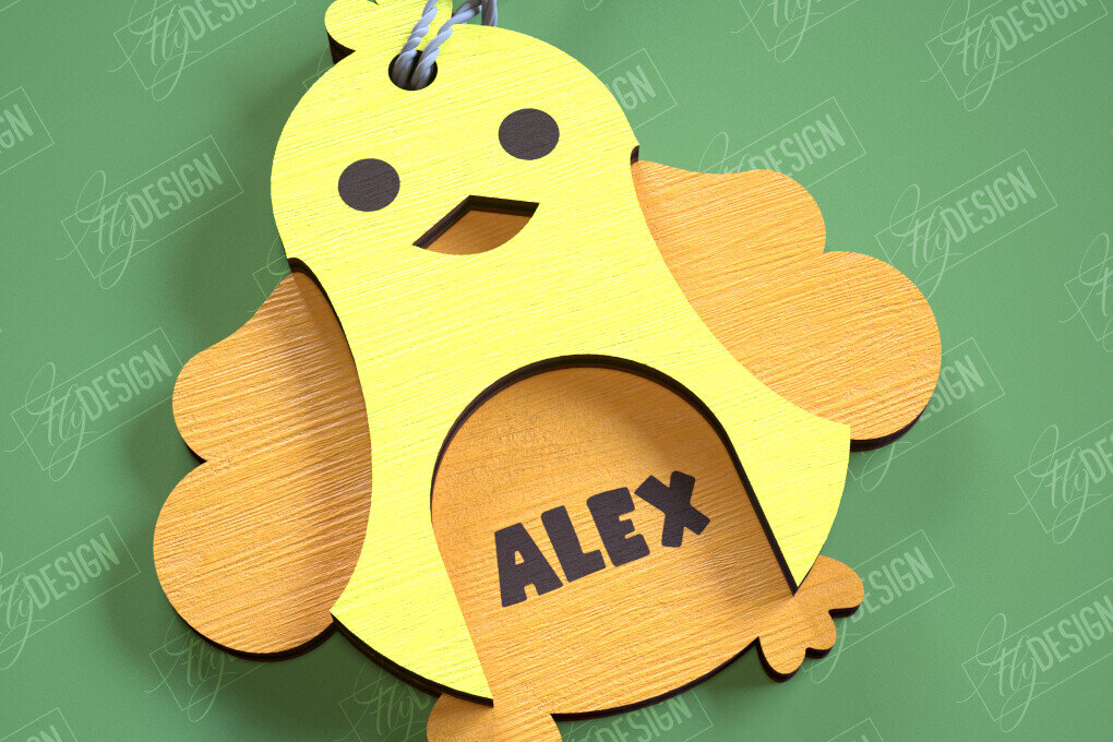 Intra απο ξύλο plywood 3mm-4mm πάχος Τρισδιάστατη πασχαλινή ετικέτα δώρου Σχεδίαση κοπής με λέιζερ Δίασταση 15x15 cm INTRAFABR-114806905