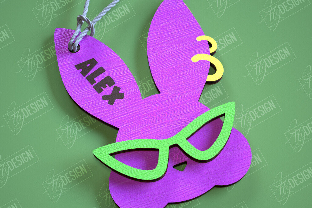 Intra απο ξύλο plywood 3mm-4mm πάχος Τρισδιάστατη πασχαλινή ετικέτα δώρου Σχεδίαση κοπής με λέιζερ Δίασταση 15x15 cm INTRAFABR-114806855