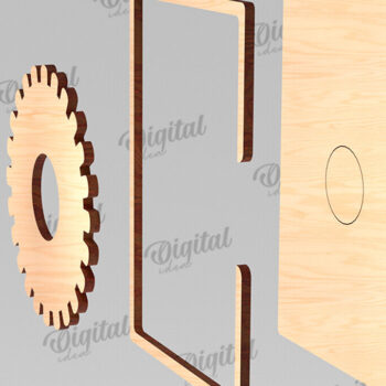 Intra απο ξύλο plywood 3mm-4mm πάχος Τρισδιάστατη πασχαλινή ευχετήρια κάρτα κοπής με λέιζερ Δίασταση 15x15 cm INTRAFABR-117900373 - Image 2