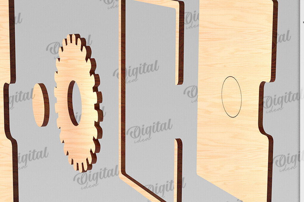Intra απο ξύλο plywood 3mm-4mm πάχος Τρισδιάστατη πασχαλινή ευχετήρια κάρτα κοπής με λέιζερ Δίασταση 15x15 cm INTRAFABR-117900867 - Image 2